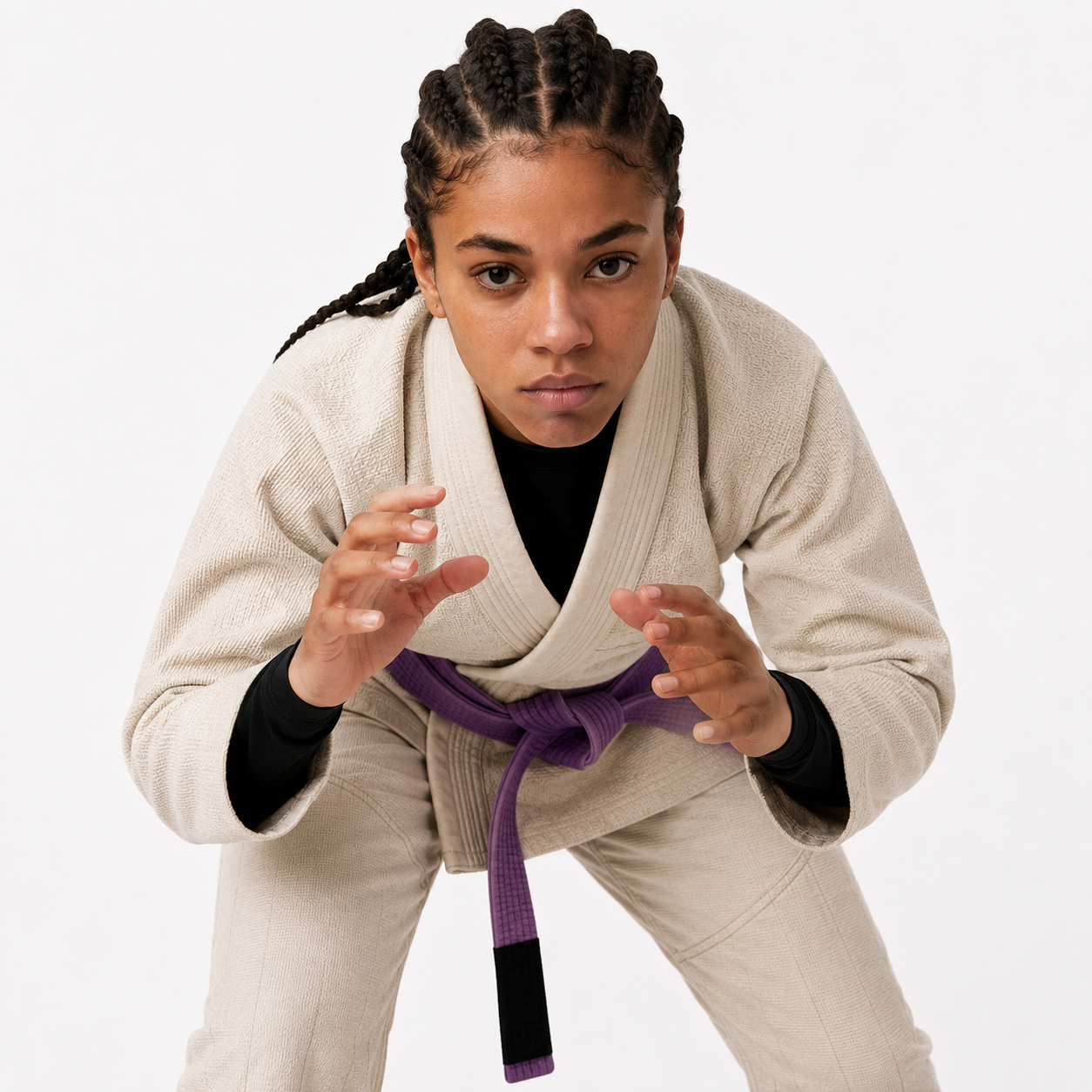 A photo of an athlete wearing the light gi v3.0