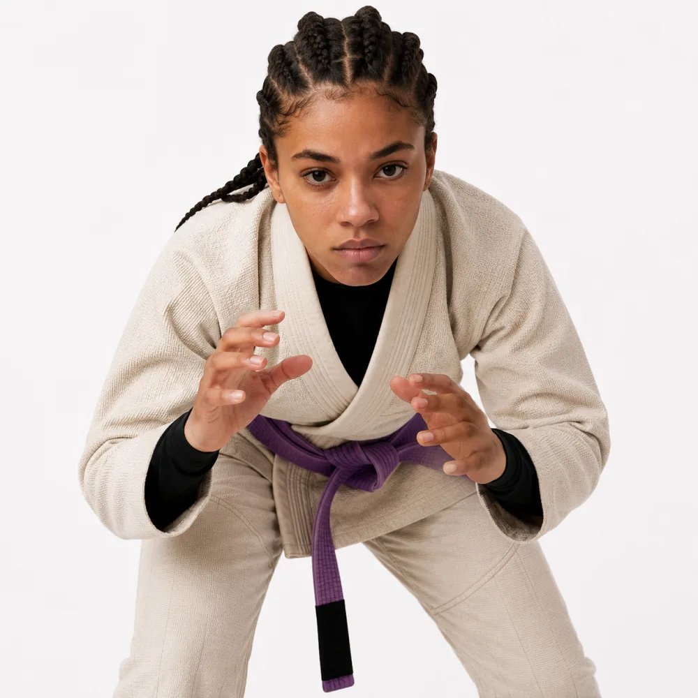 A photo of an athlete wearing the light gi v3.0